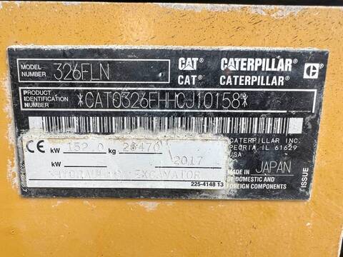 CAT 326FLN - Good Working Condition / CE Certified