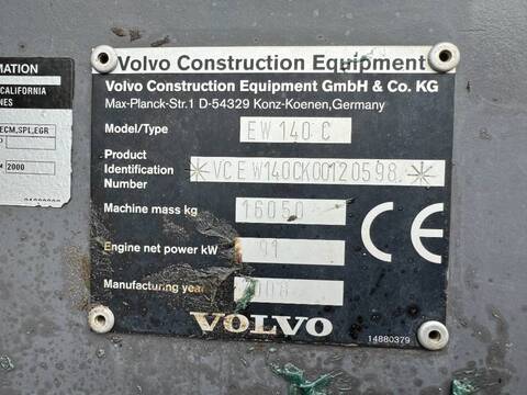 Volvo EW140C - DUTCH MACHINE
