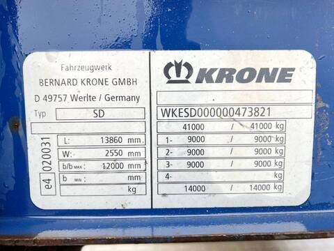 Krone SD - 18 Units Available / 3 Axle