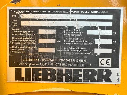 Liebherr R317 Litronic Good Condition / New Tracks