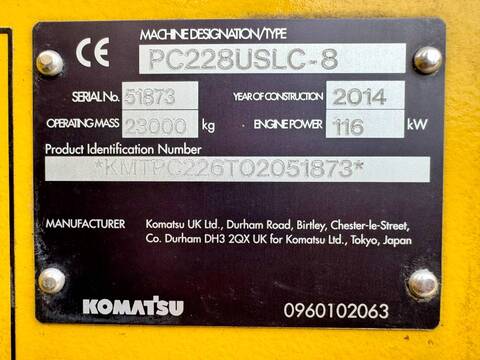 Komatsu PC228 SLC-8 Excellent Working Condition / CE