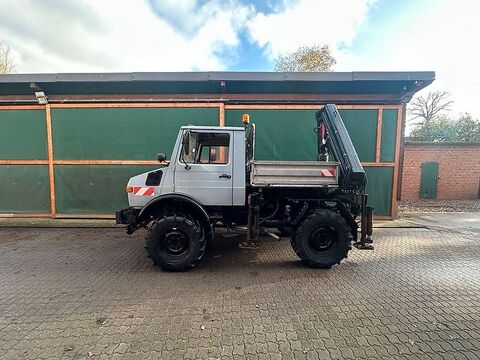 Unimog U1000 424 Zapfwelle 60Km/h Kran Atlas AK1402 ink