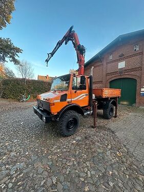 Unimog U1250 U427 Palfinger 8000A Kran 9,2m Seilwinde P