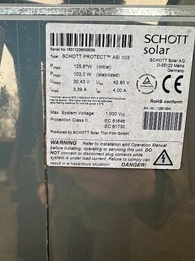 Schott Solar Module ASI 103 Guter Zustand Balkon 2