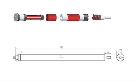 Sonstige EURODRIVE 12Nm ROHRANTRIEB FÜR ROLLOS/JALOUSIEN