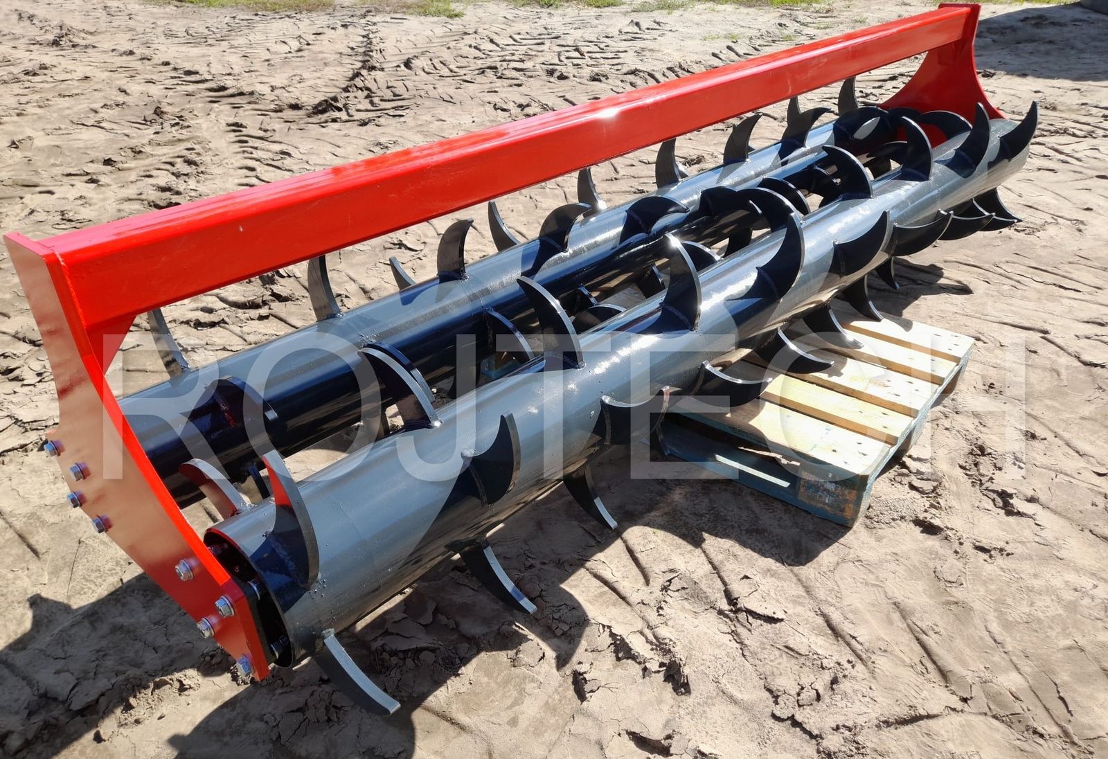 Doppel Stachelwalze mit Rahmen, Tandem 2