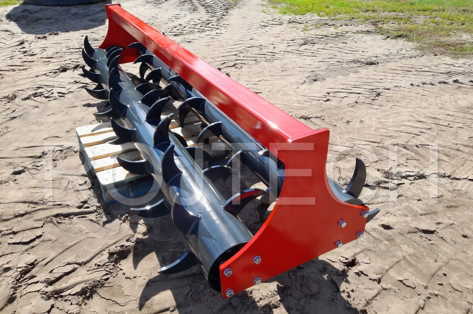 Doppel Stachelwalze mit Rahmen, Tandem 3