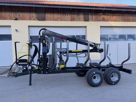 Palms H8D mit Kran K4.71 Forstanhänger-Rückewagen-Kran