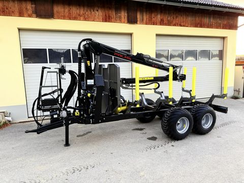 Palms H8D mit Kran K4.71 Forstanhänger-Rückewagen