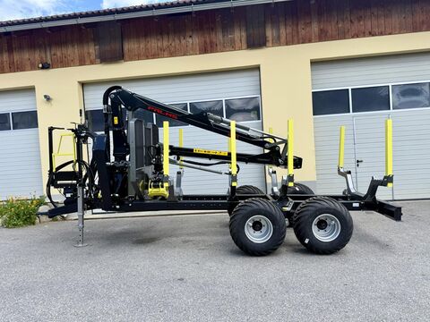 Palms H8D mit Kran K4.71 Forstanhänger-Rückewagen-Kran