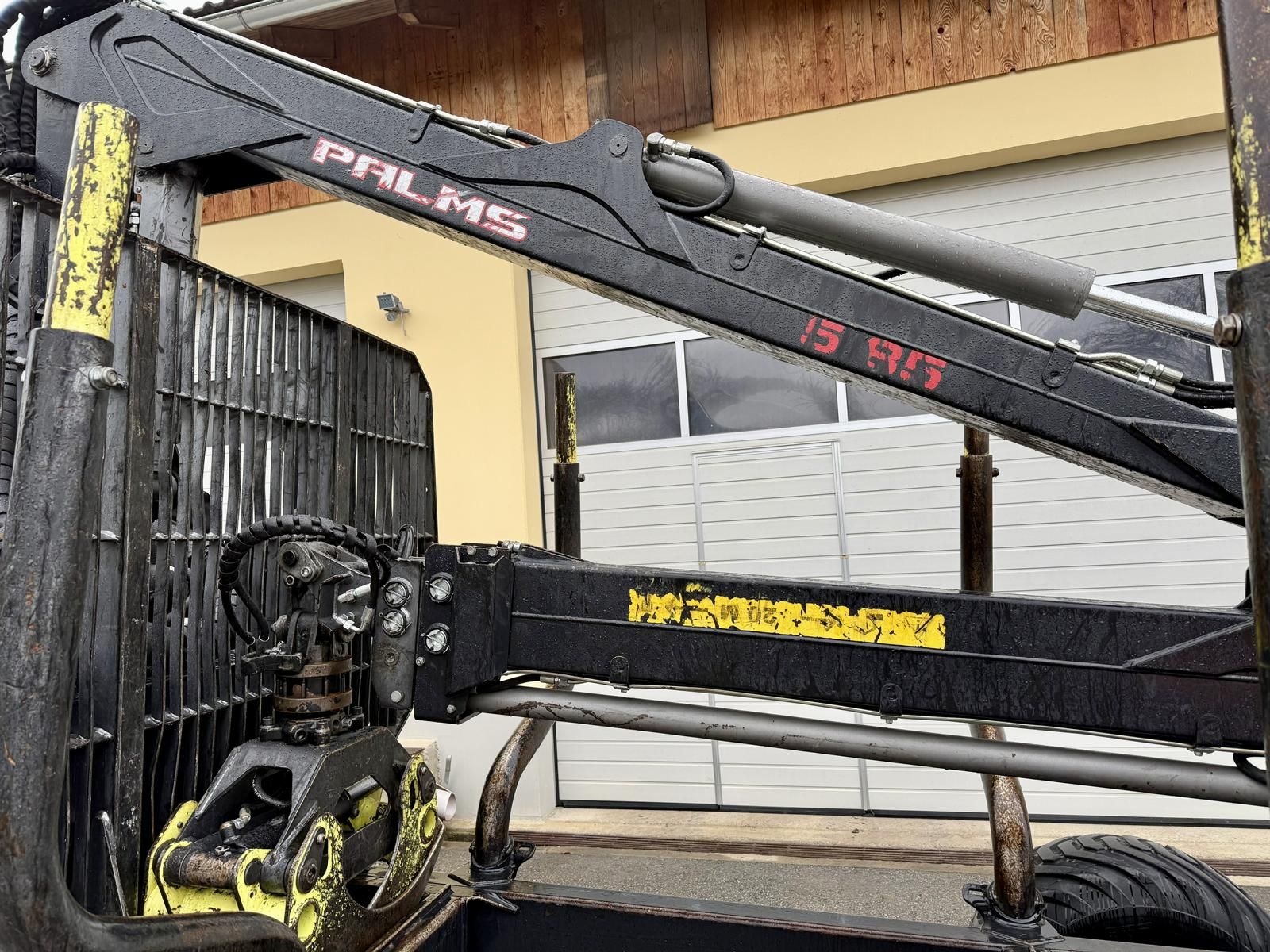Palms H10D mit Kran K5.85 Forstanhänger Rückewagen Kra 3