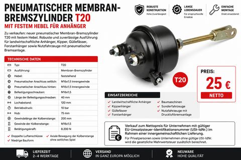 Sonstige Pneumatischer Membran-Bremszylinder T20