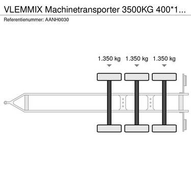 Sonstige Vlemmix Machinetransporter 3500KG 400*180 3X AS 