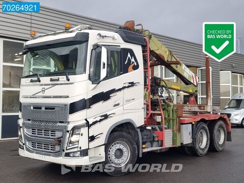 Volvo FH16 750 6X4 Hiab Loglift Wood Crane VEB+ Retard