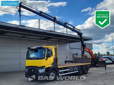 Renault C 380 6X4 Hiab 166 D-4 Hiduo Kran Crane Steel su