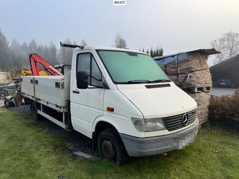 Mercedes 412D Planbil m/ Bakmontert kran