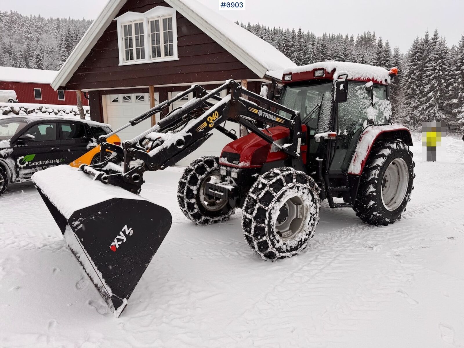 Case IH CS78A m/ frontlaster og 4 kjettinger 2