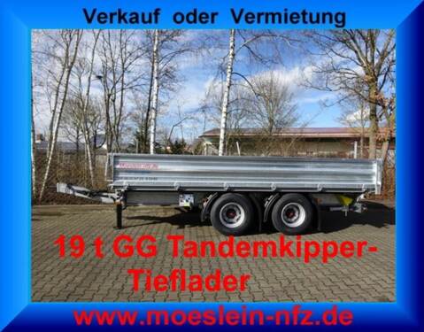 Sonstige TTD 19 19 t Tandem- 3 Seiten- Kipper Tieflader--