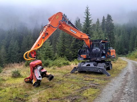 Sonstige DOOSAN Prozessorbagger DX210w mit Woody H61