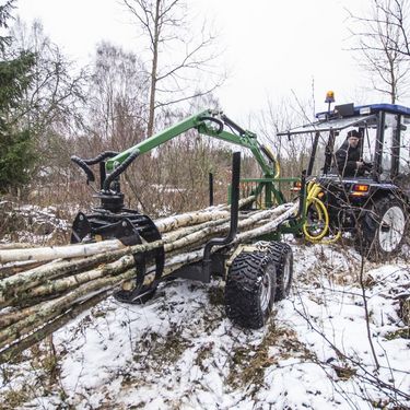 Sonstige BAMA Kellfri Forstanhänger ATV mit 3,6m Kran