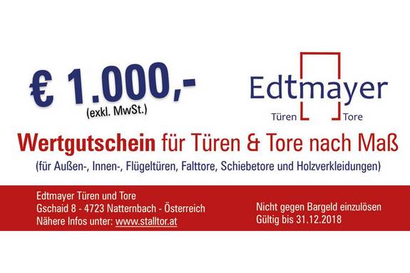 1.000 EUR Wertgutschein