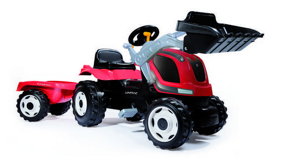 LINTRAC Kindertrettraktor mit Frontlader und Anhänger
