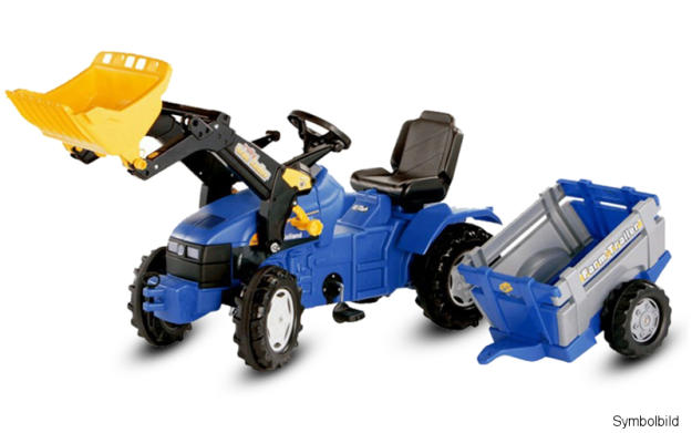 New Holland TD 5050 Trettraktor mit Frontlader und Anhänger